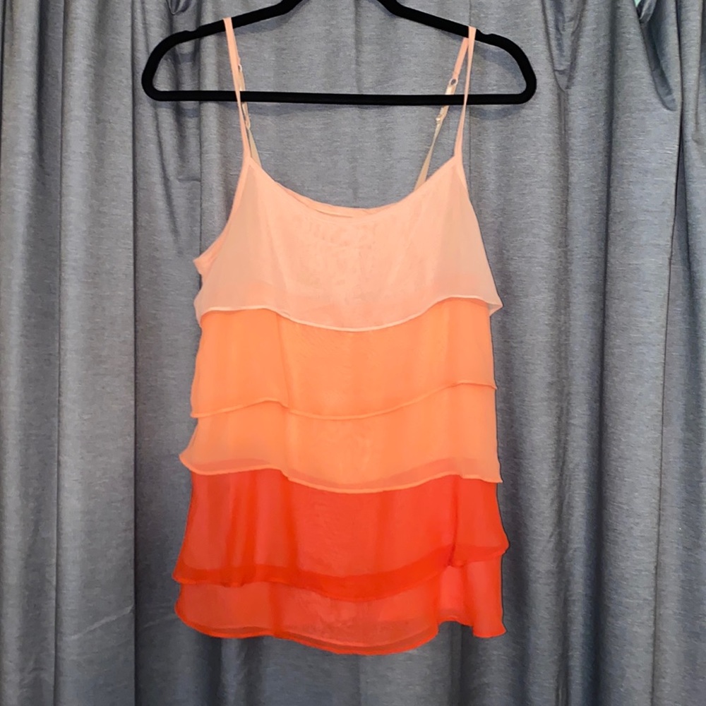 Multicolored ruffled tank top. Perfect condition.